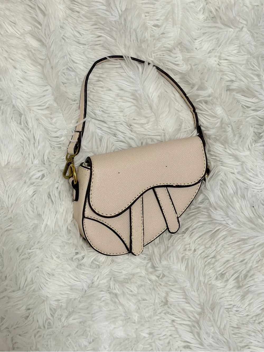 Kids Cream Saddle shoulder Bag